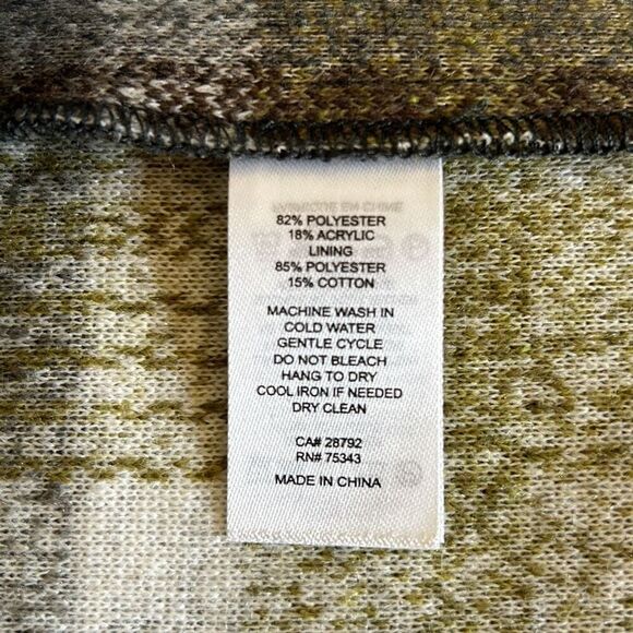 Joie Long Fleece Green Plaid Coat Dress with Pockets Medium - Picture 12 of 12